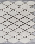 Glossy Crackled Porcelain Cream Arabesque Tile | TileBuys