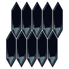 Onyx Black Ceramic Picket Tile Southampton - TileBuys