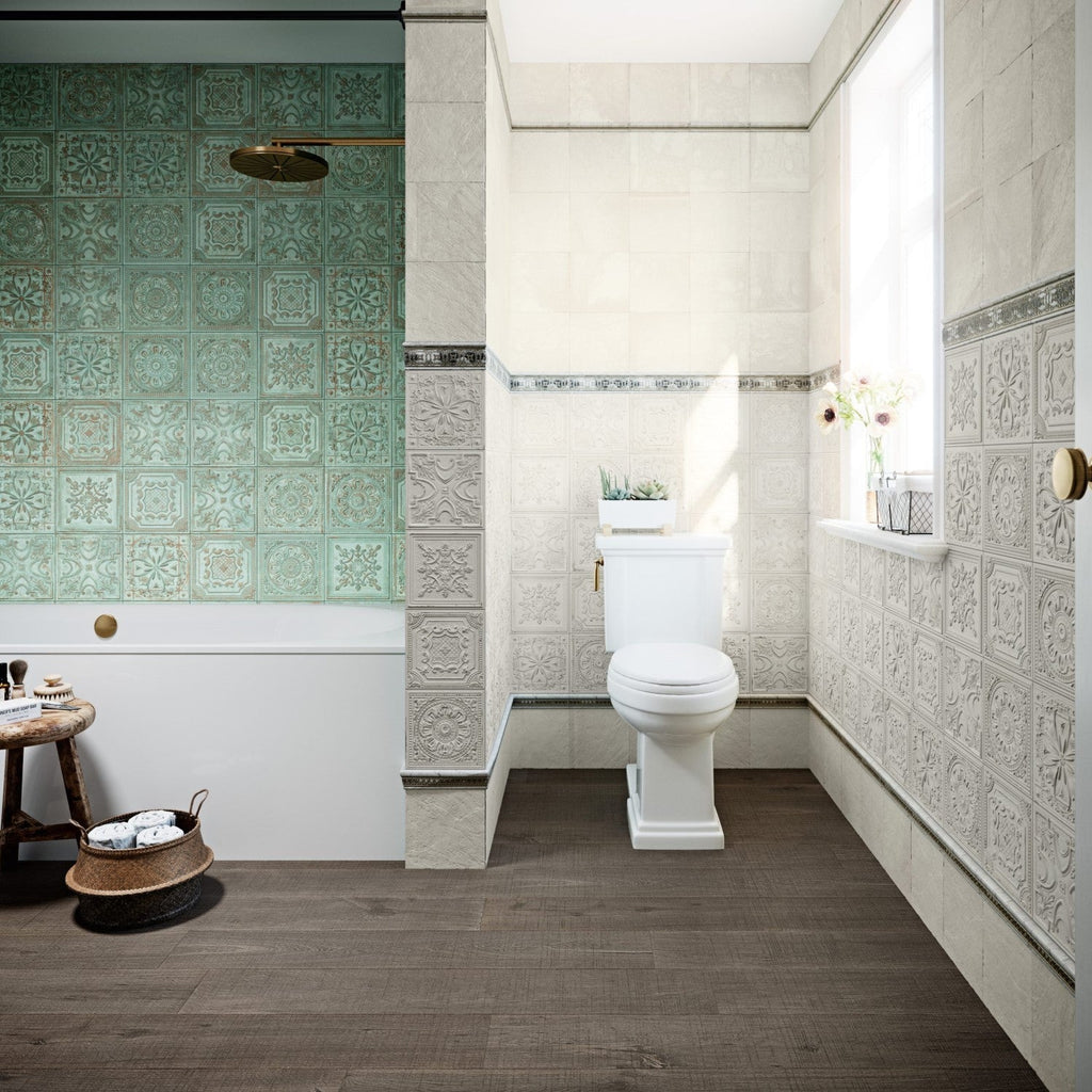 Patina Green Copper Ceramic Vintage Look Tile - TileBuys