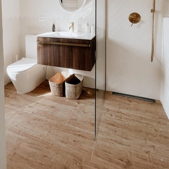 Porcelain Oak Wood Floor Tiles - 10x40" (18.77 Sq Ft) - TileBuys