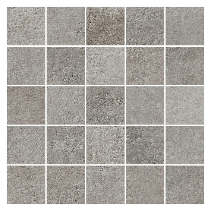 Range Gray Matte Porcelain 2x2 Squares Mosaic Tile - TileBuys
