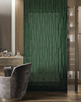 Reality Ceramic 3x12 Subway Wall Tile in Glossy Palm Green - TileBuys