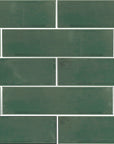 Reality Ceramic 3x12 Subway Wall Tile in Glossy Palm Green - TileBuys