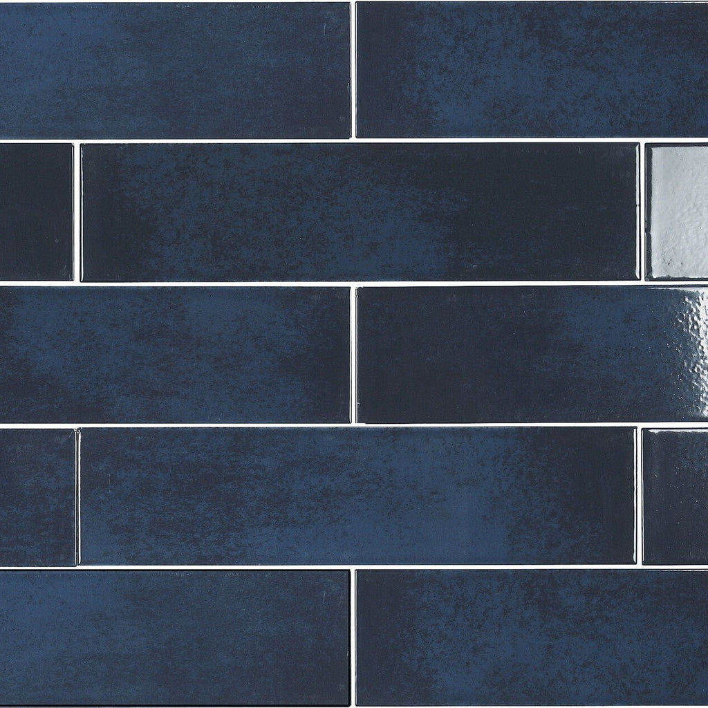 Reality Ceramic 3x12 Subway Wall Tile in Glossy River Blue - TileBuys