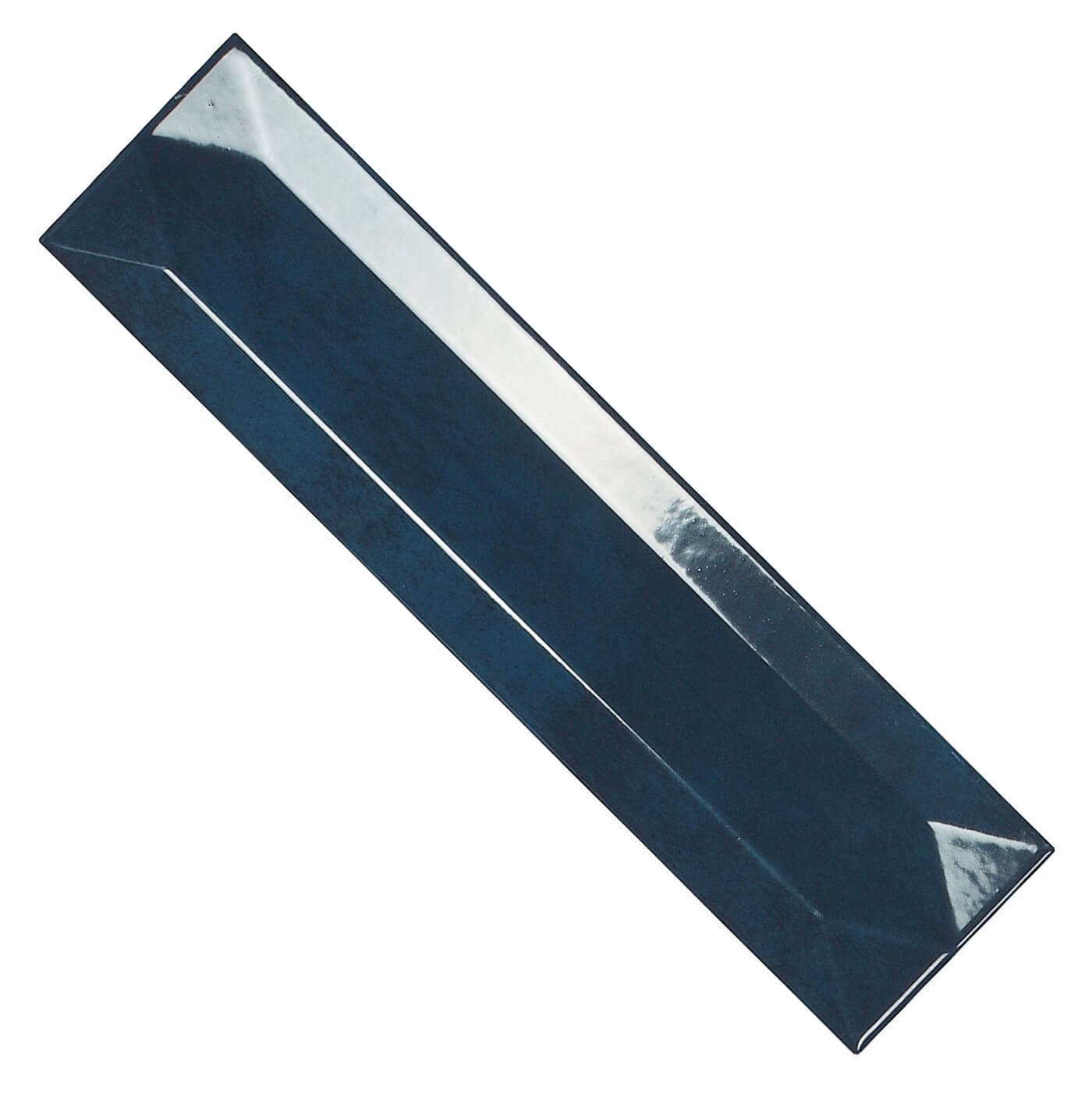 Refraction Ceramic 3D 3x12 Subway Tile in Glossy River Blue - TileBuys