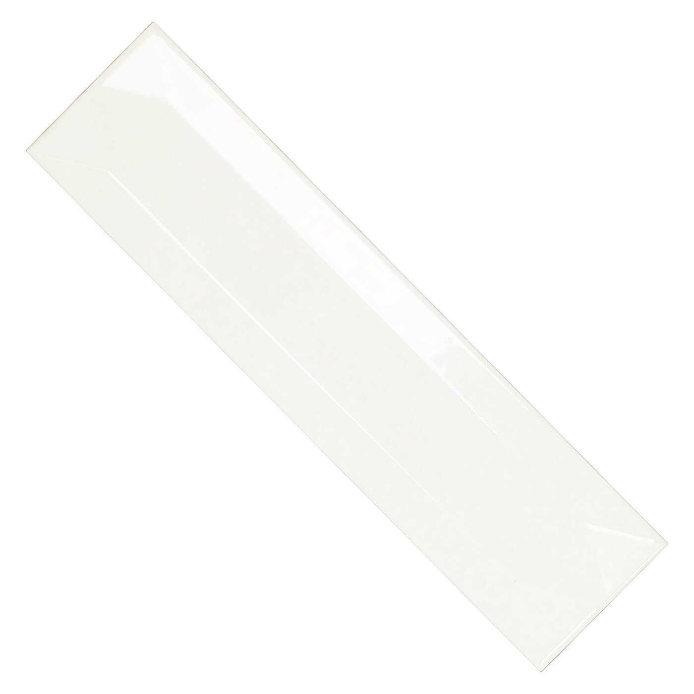 Refraction Ceramic 3D 3x12 Subway Tile in Glossy Snow White - TileBuys