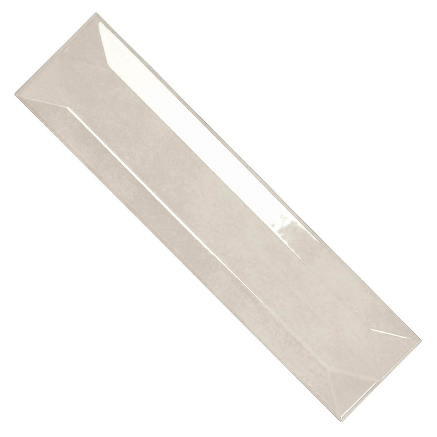 Refraction Ceramic 3D 3x12 Subway Tile in Glossy Wind Gray - TileBuys