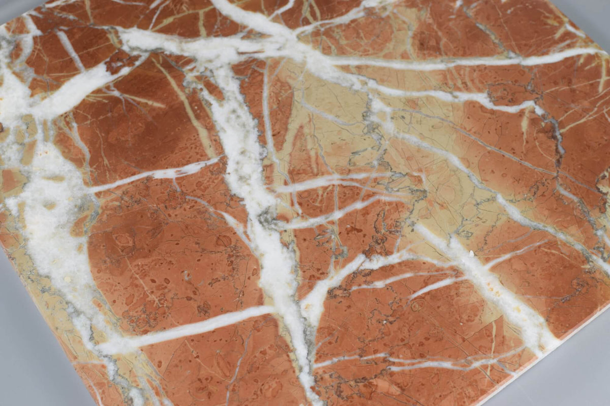 Closeup of Rojo Alicante Marble Tile