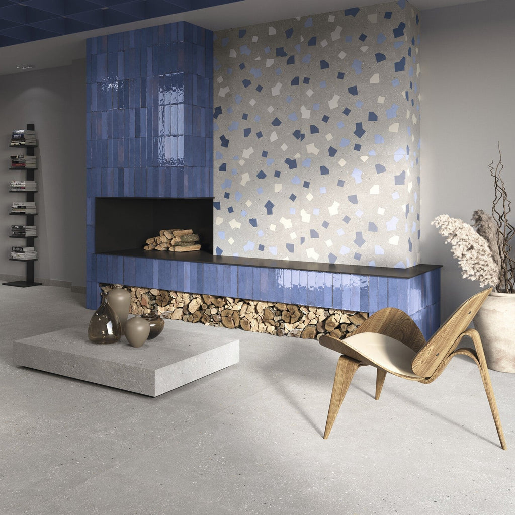 Sapphire Blue 3x11 Porcelain Distressed Subway Tile - TileBuys