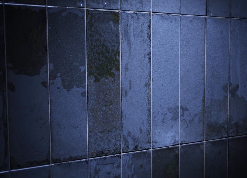 Sapphire Blue 3x11 Porcelain Distressed Subway Tile - TileBuys