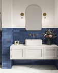 Ocean Blue 3x11 Porcelain Distressed Subway Tile - TileBuys