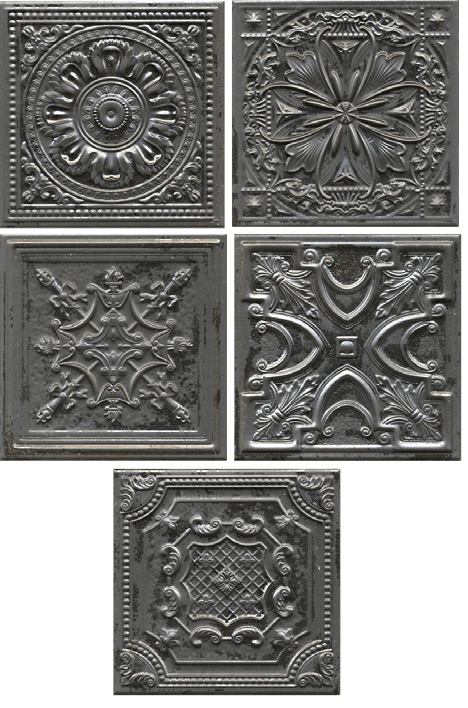 Silver Gray Faux Tin Backsplash Tile - TileBuys