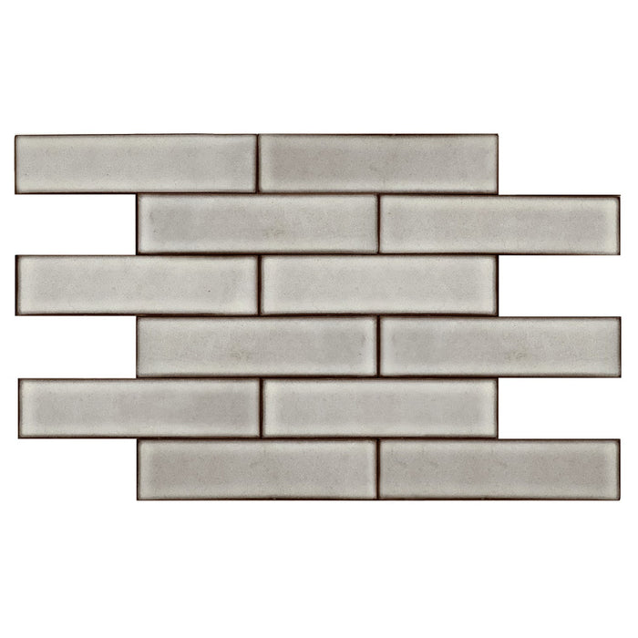 Matte Silver Gray Ceramic Subway Mosaic Tile