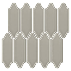 Smoke Gray Ceramic Linterna Mosaic Tile - TileBuys