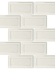 Snow White Ceramic Beveled Edge Subway Tile - TileBuys