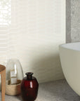 Snow White Ceramic Linterna Mosaic Tile - TileBuys