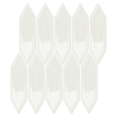 Snow White Ceramic Picket Tile Southampton - TileBuys