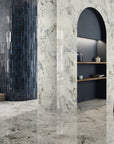 Spectrum Ceramic 3D 3x12 Subway Tile in Glossy River Blue - TileBuys