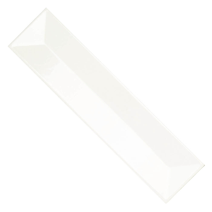 Spectrum Ceramic 3D 3x12 Subway Tile in Glossy Snow White - TileBuys