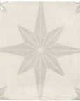 Starburst Deco 5 x 5 Tile in Glossy Light Gray Ceramic - TileBuys