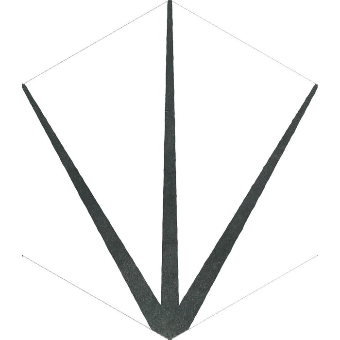 Starburst Pattern Hexagon Porcelain Tiles in White - TileBuys