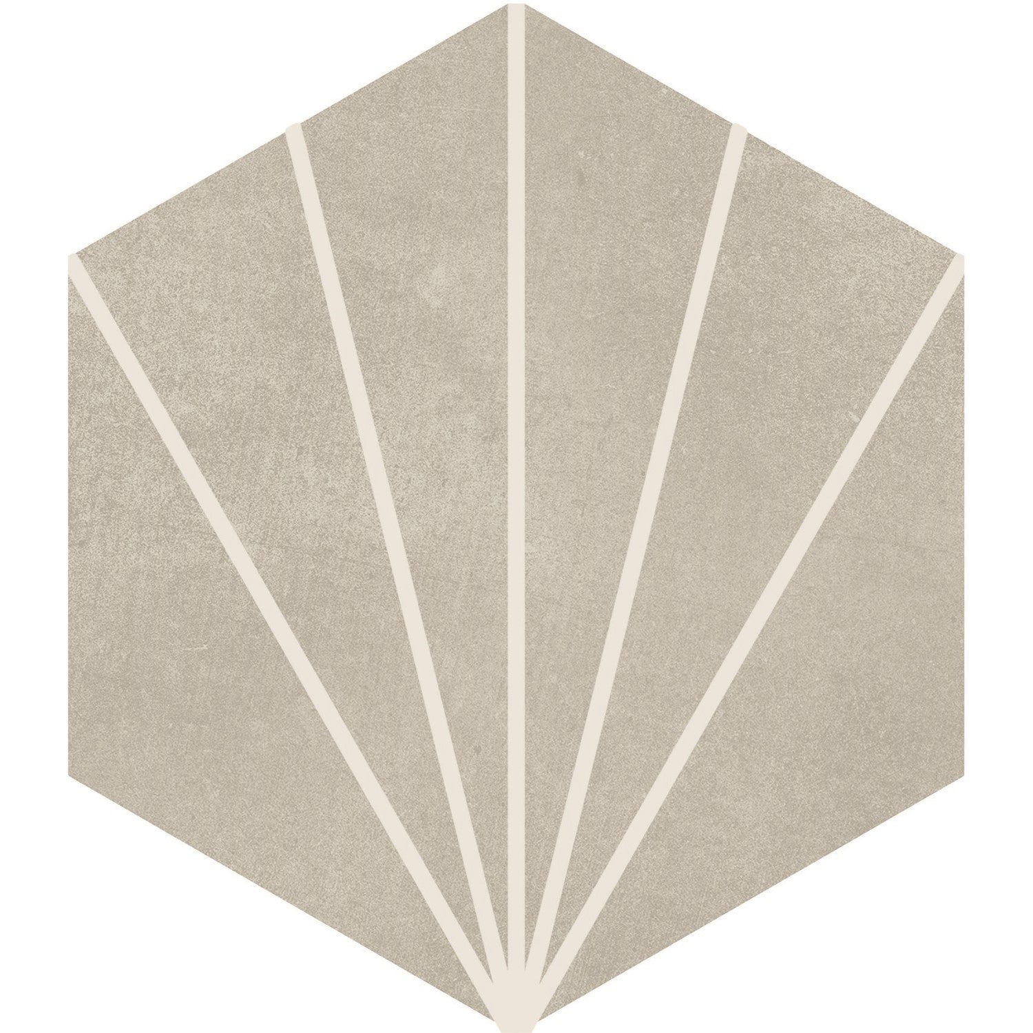 Starline Pattern Hexagon Porcelain Tiles in Gray - TileBuys