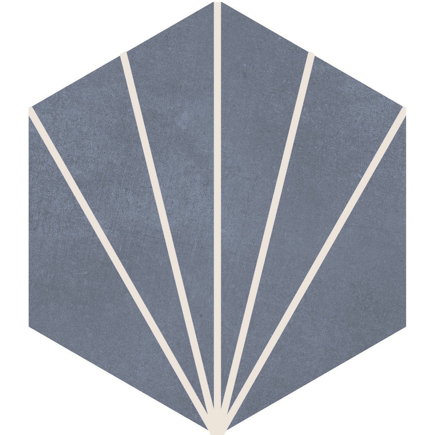 Starline Pattern Hexagon Porcelain Tiles in Sapphire Blue - TileBuys
