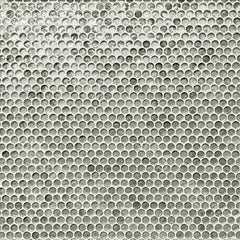 Textured Gray Glass Penny Mosaic Tile