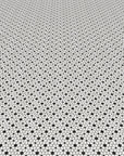 White and Black Hex Flower Mosaic Tile Floor