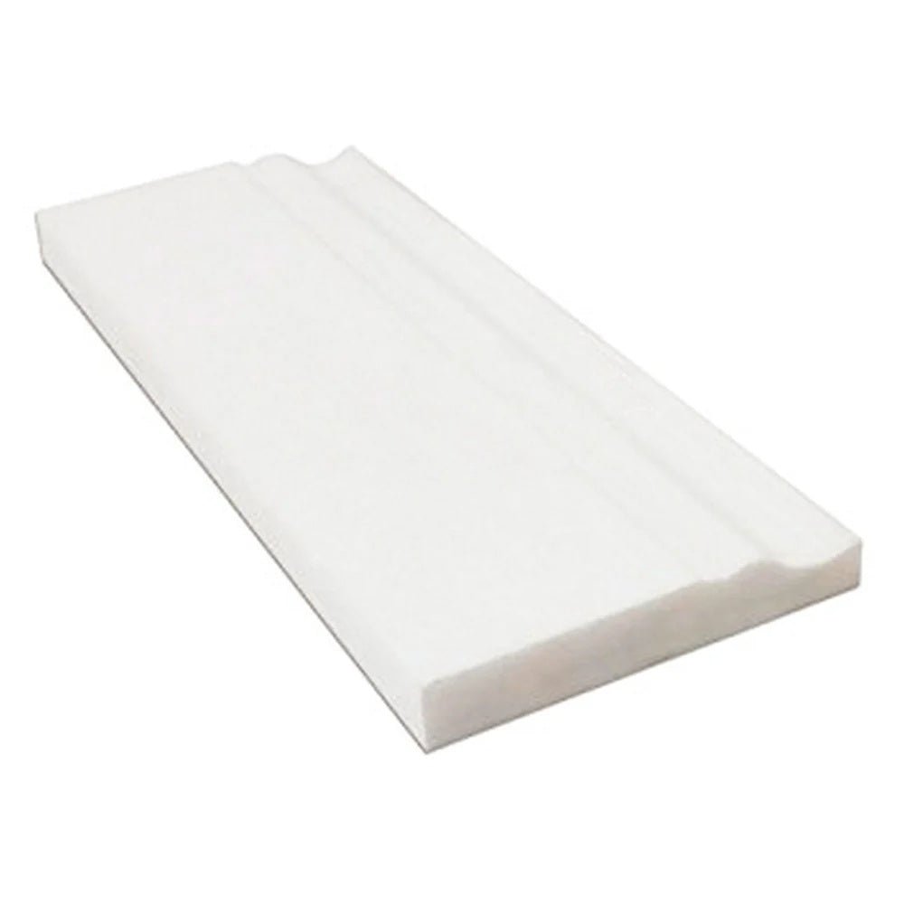 Thassos White Marble Trim Molding in Various Sizes - TileBuys