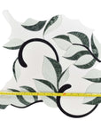 Thassos White, Nero Black, and Verde Green Leaf Marble Waterjet Mosaic Tile - TileBuys
