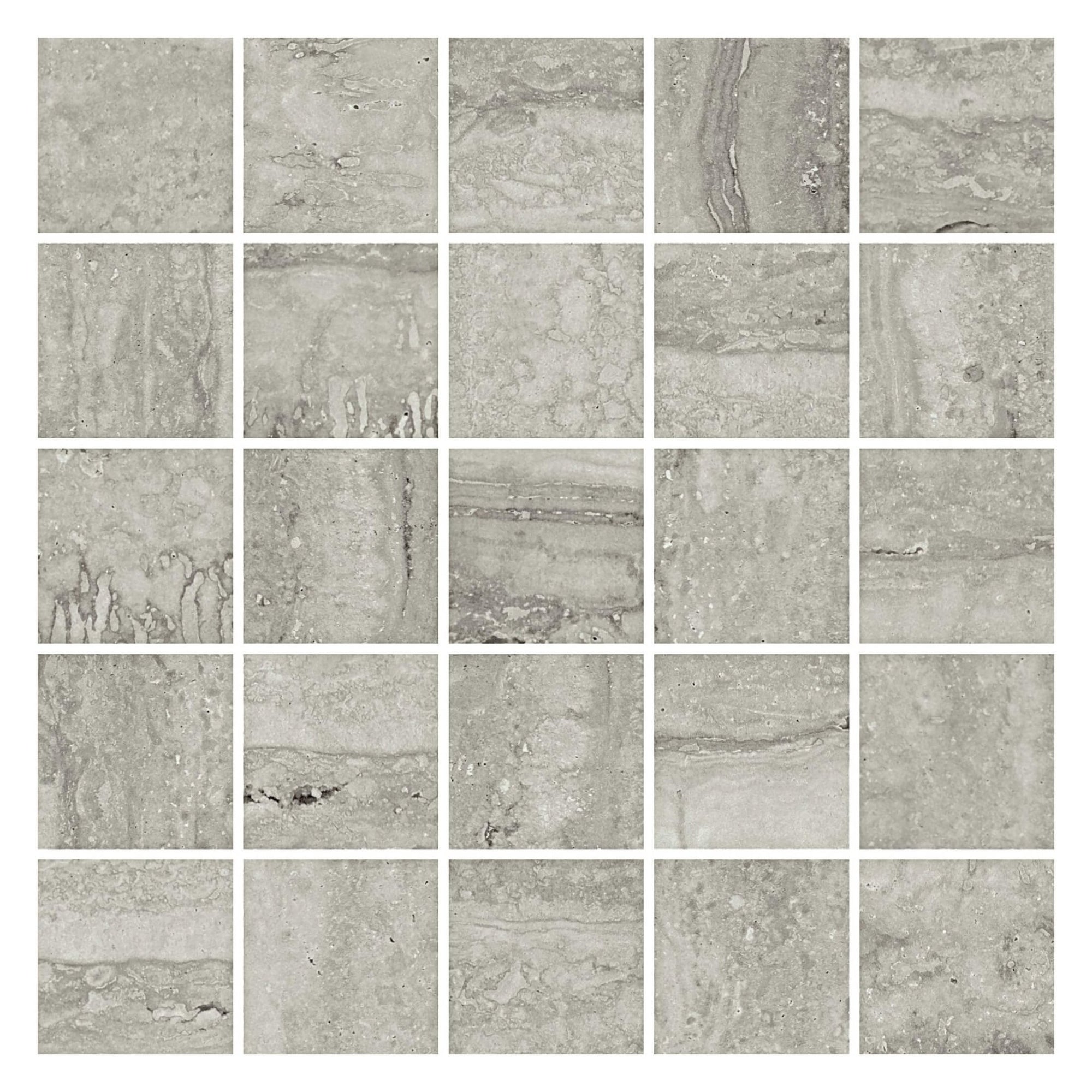 Tivoli Gray Matte Porcelain 2x2 Squares Mosaic Tile - TileBuys