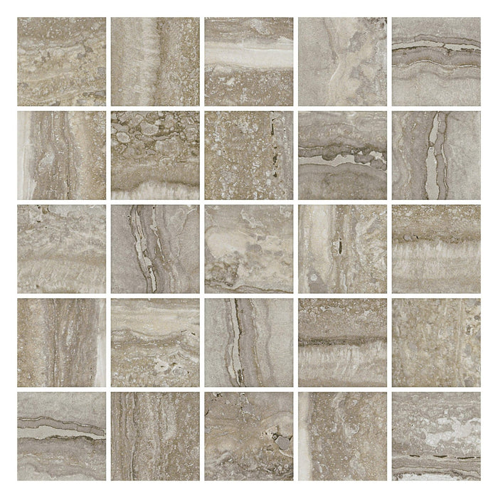 Tivoli Natural Matte Porcelain 2x2 Squares Mosaic Tile - TileBuys
