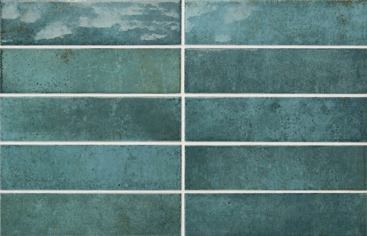 Turquoise 2x8 Ceramic Subway Wall Tiles