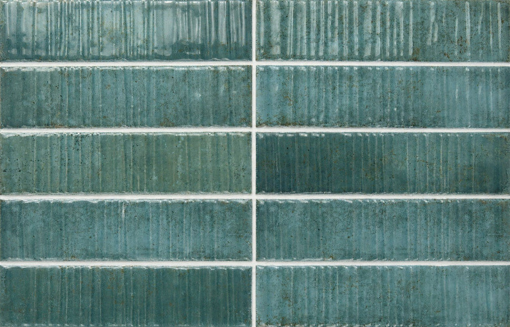 Turquoise Textured 2x8 Subway Wall Tiles