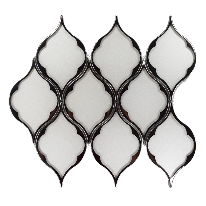 Victorian Silver Glass Droplet Backsplash Tile