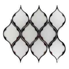 Victorian Silver Glass Droplet Backsplash Tile