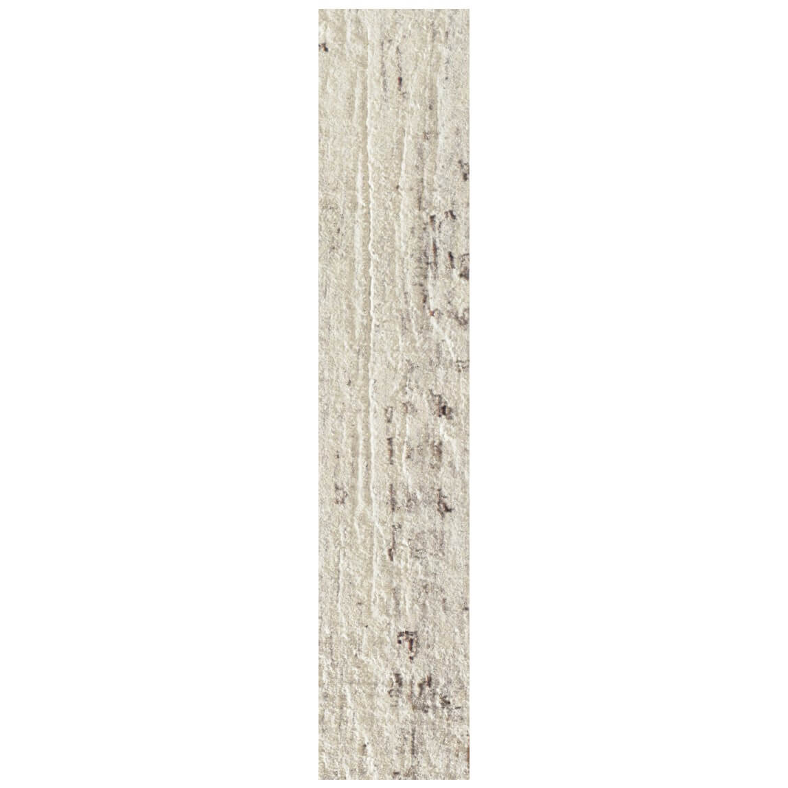 Closeup of Distressed White Wood Look 3x24 Porcelain Tile