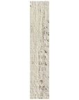 Closeup of Distressed White Wood Look 3x24 Porcelain Tile
