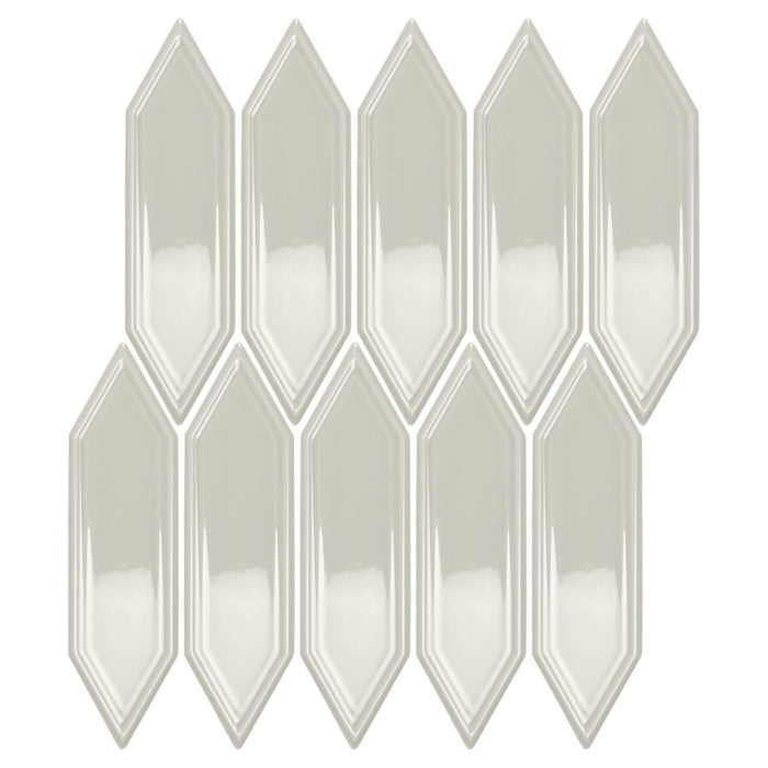 Warm Gray Ceramic Picket Tile Southampton - TileBuys