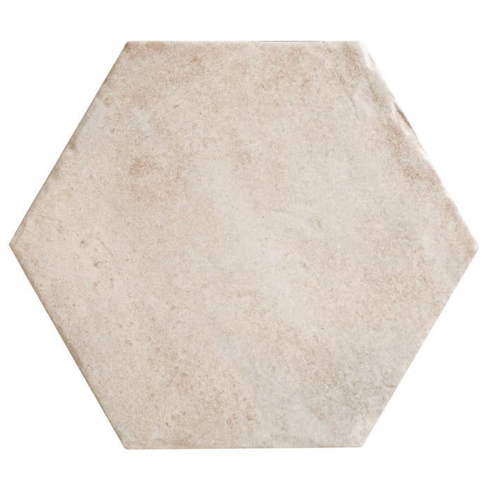 Weathered White Brick Look Hexagon Porcelain Tile