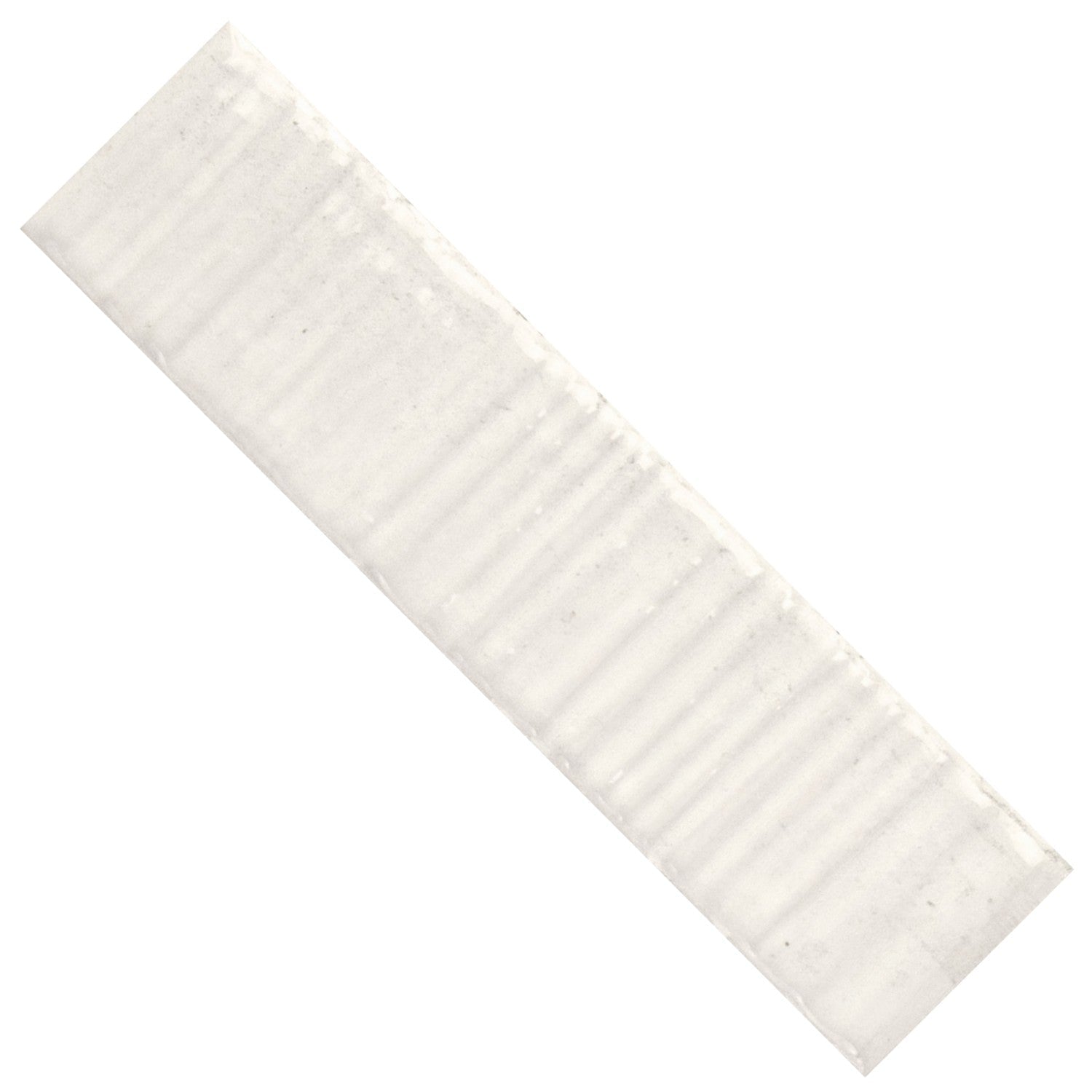 Textured White Ceramic Subway Wall Tile