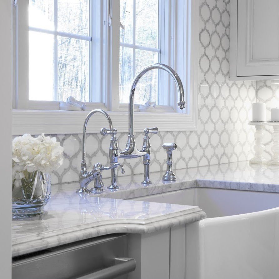 Arabesque Marrakech Marble Waterjet Mosaic Tile Kitchen Backsplash