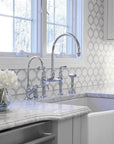 Arabesque Marrakech Marble Waterjet Mosaic Tile Kitchen Backsplash