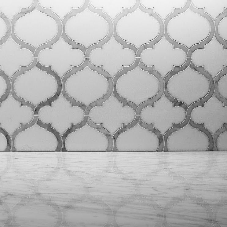 Arabesque Marrakech Marble Waterjet Mosaic Tile Backsplash