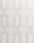 Thassos Marble and Mother of Pearl Chain Link Pattern Waterjet Tile 