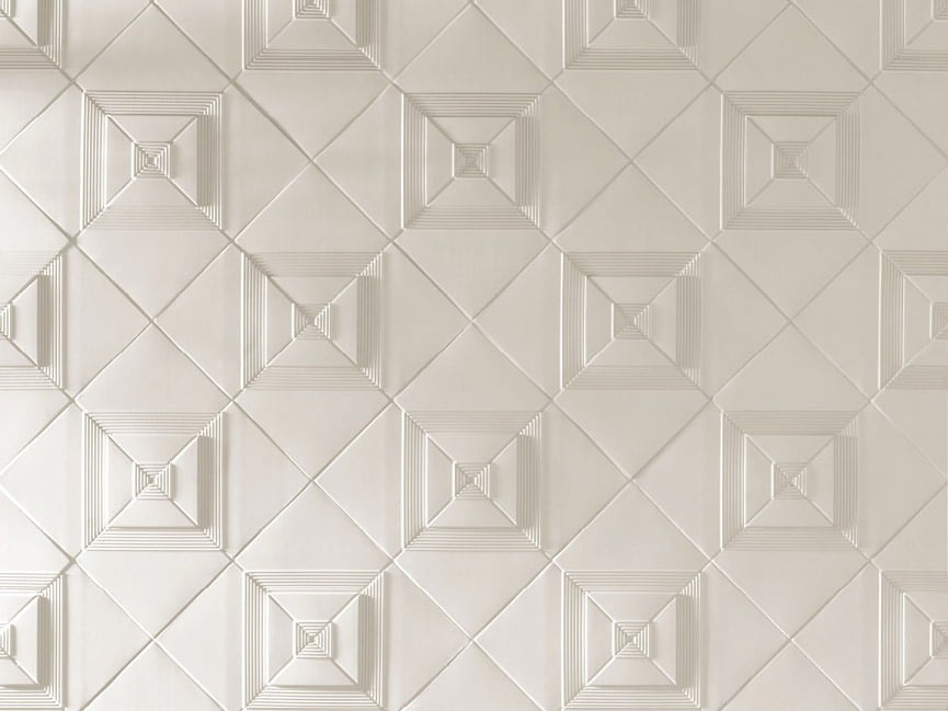 White Porcelain 5x5 Tiles with Raised Linework