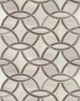 Wooden and Athens Marble Waterjet Mosaic Tile in Aldrich
