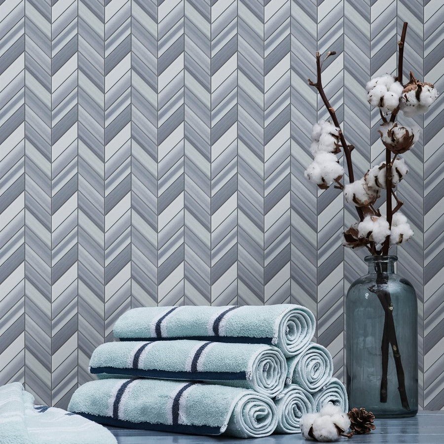 Zebra Marble Mosaic Tile - Chevron - Polished - TileBuys