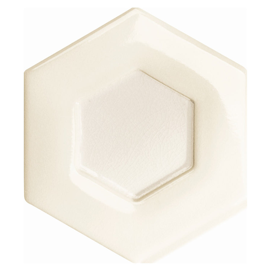 Dual 5.5" Hexagons in White Ceramic Tile | TileBuys